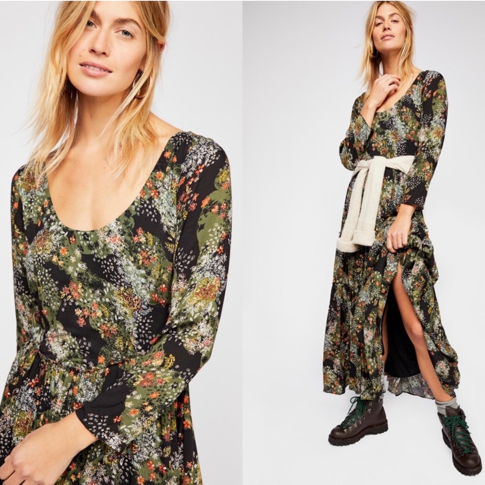 Free People Fall In Love Floral Boho Maxi Dress